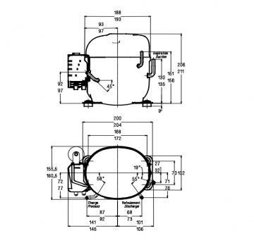 Compresor frigorific Tecumseh AE2420U (R290)